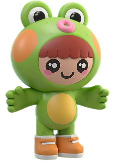 Zephroniq Frog Character